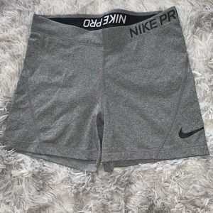 Grey 3” Nike Pro Shorts